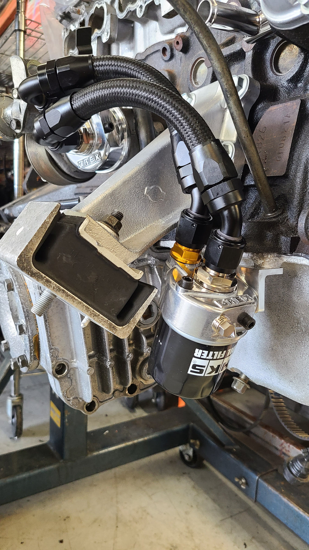 Oil Filter Relocation R32 U.P.G GTR oil filter relocation kit for RB26 – U.P.garage