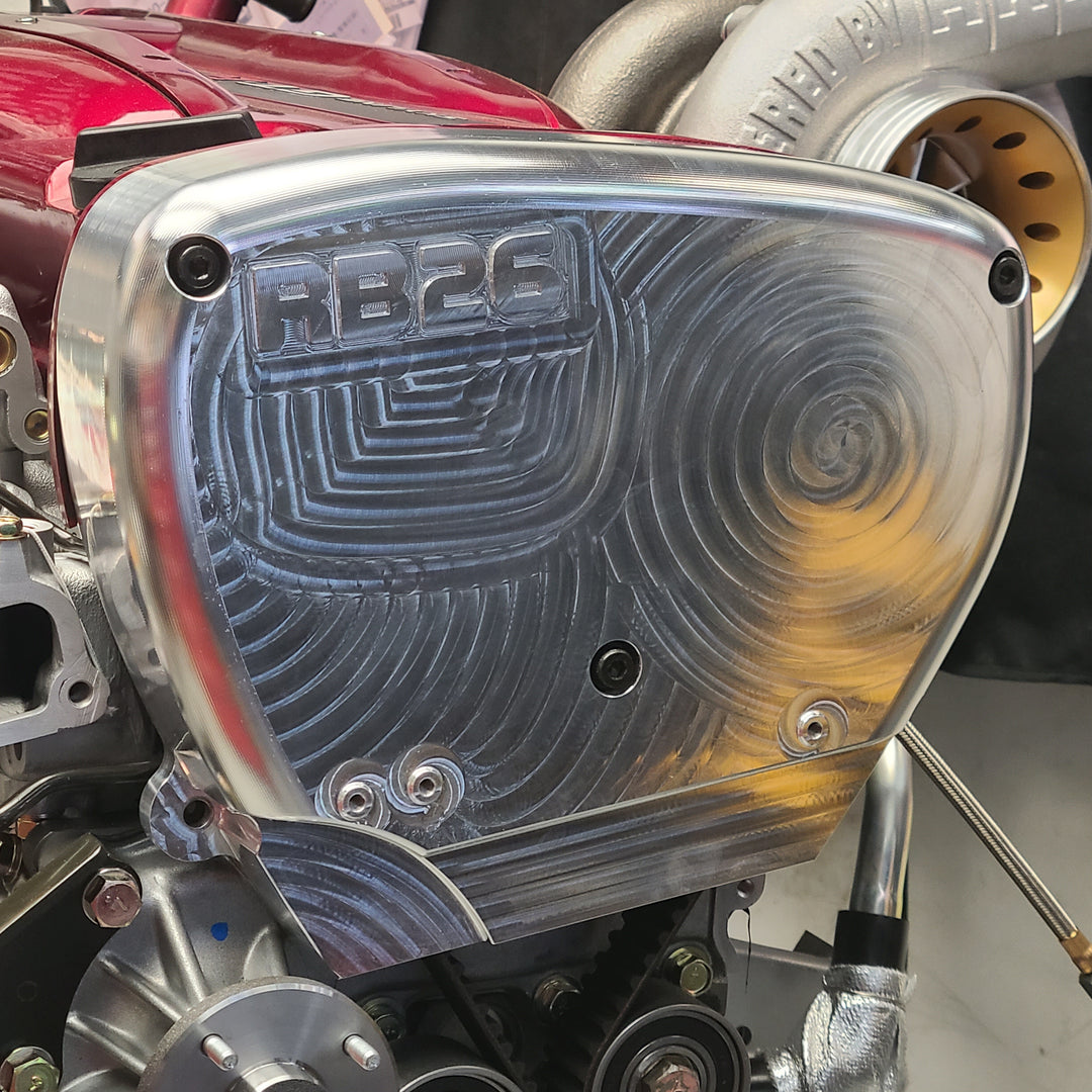 U.P.G. Lightweight billet RB26 front cover (Preorder open until August 15th)