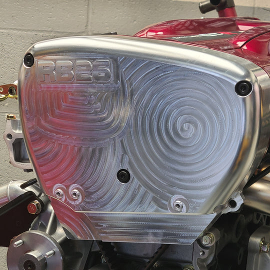 U.P.G. Lightweight billet RB26 front cover (Preorder open until August 15th)