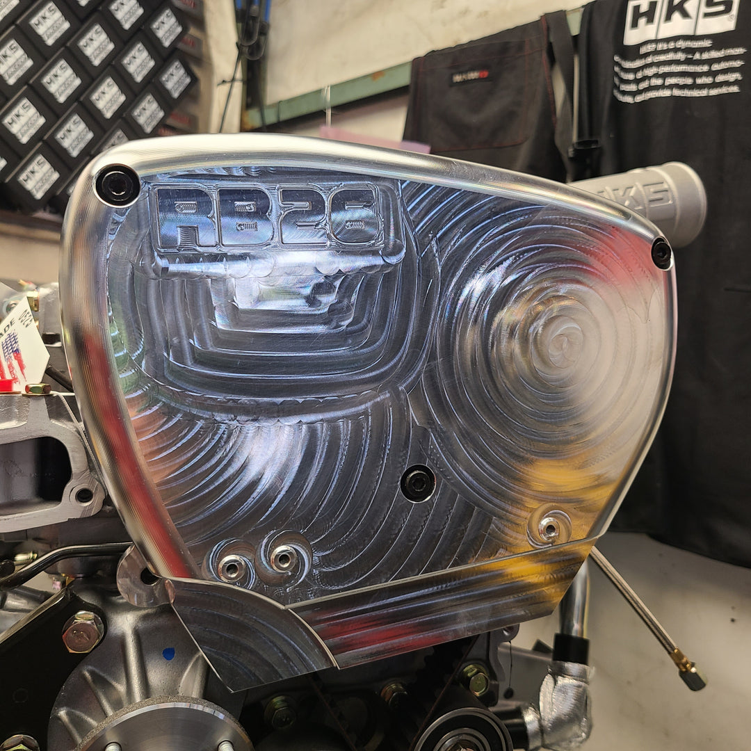 U.P.G. Lightweight billet RB26 front cover (Preorder open until August 15th)