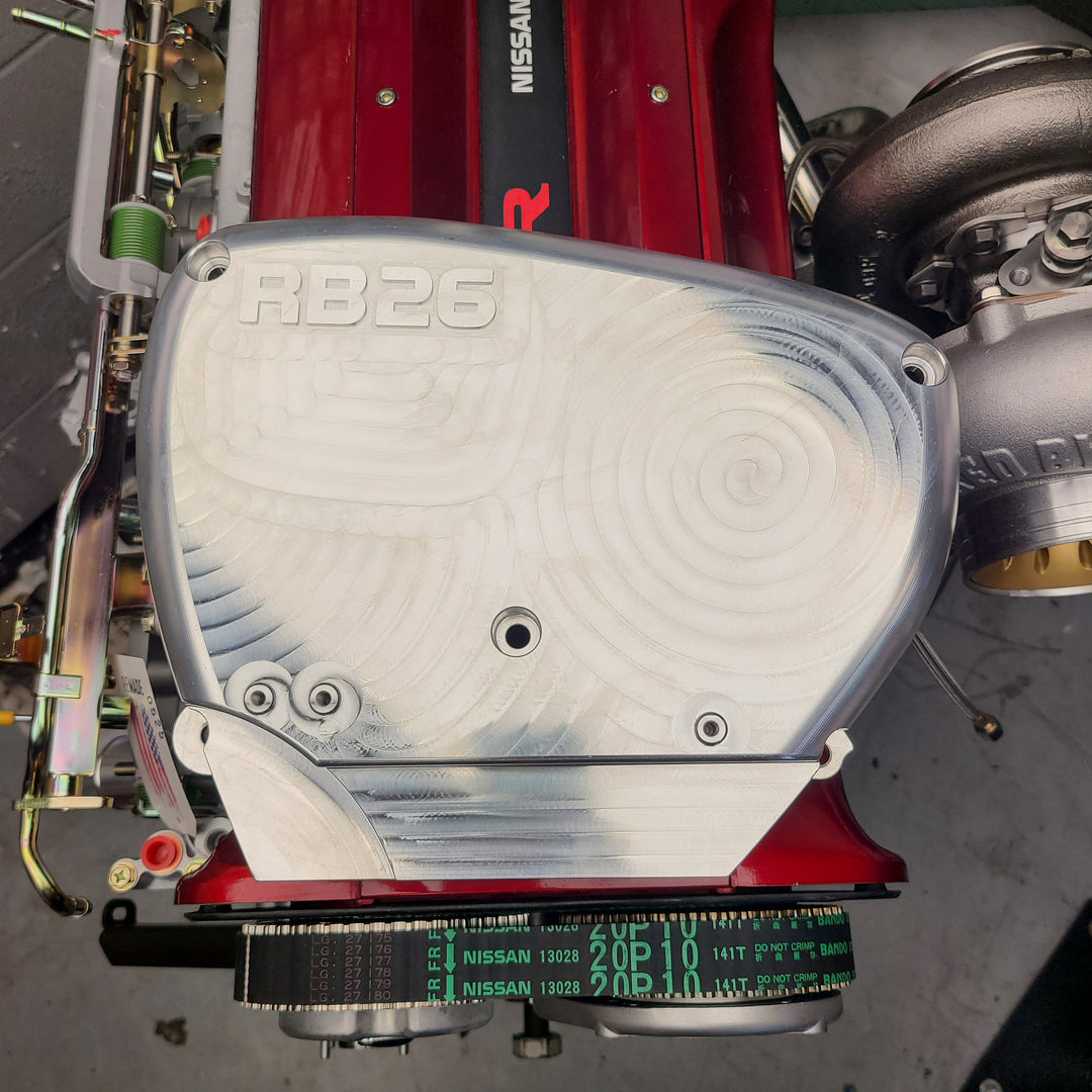 U.P.G. Lightweight billet RB26 front cover (Preorder open until August 15th)