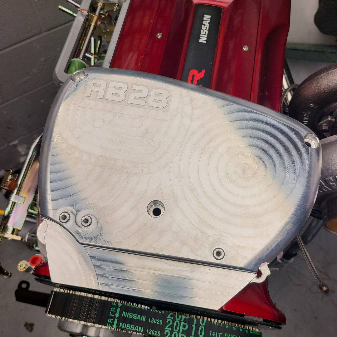 U.P.G. Lightweight billet RB26 front cover (Preorder open until August 15th)