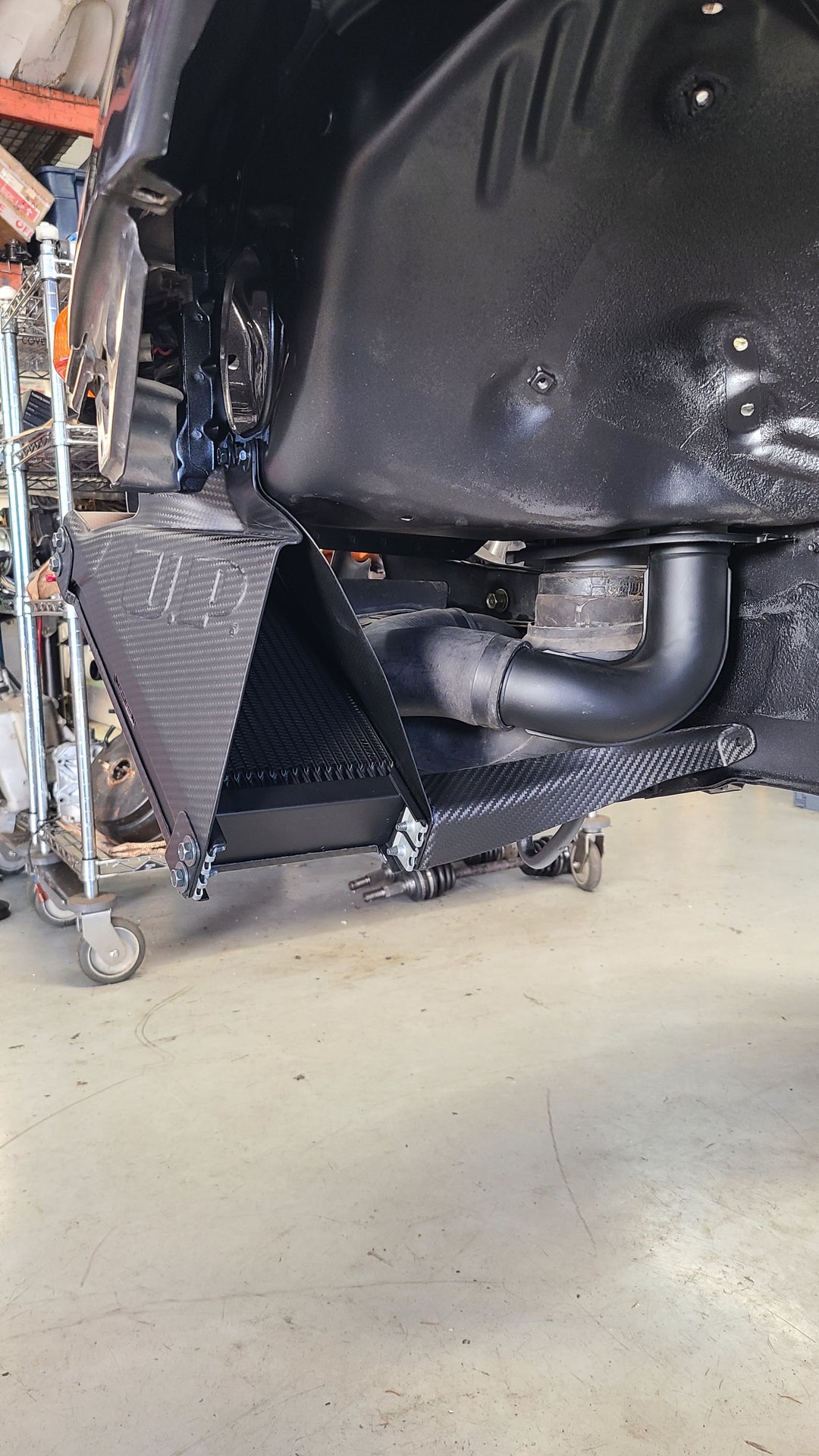 U.P.G R32 GTR oil cooler with carbon ducting -cooler/duct combo-