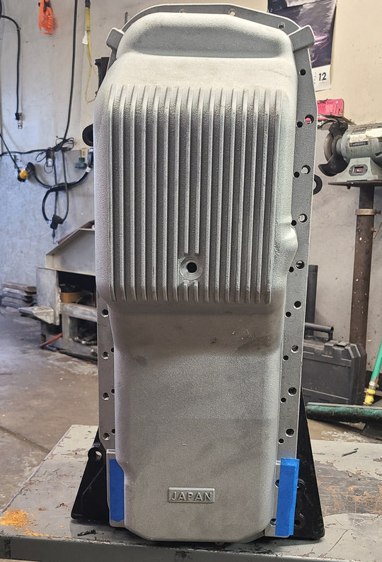 RB20/25/26/30 JHK cast front sump oil pan with transmission gusset (FRONT SUMP)