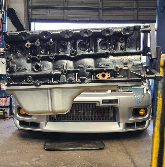 RB20/25/26/30 JHK cast front sump oil pan with transmission gusset (FRONT SUMP)