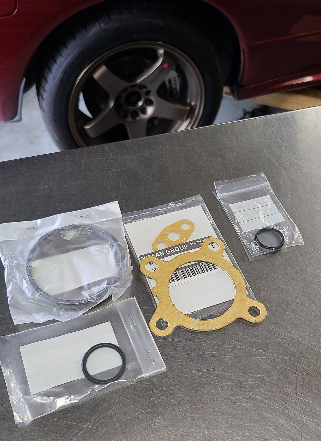 OEM RB26 oil filter housing gasket kit