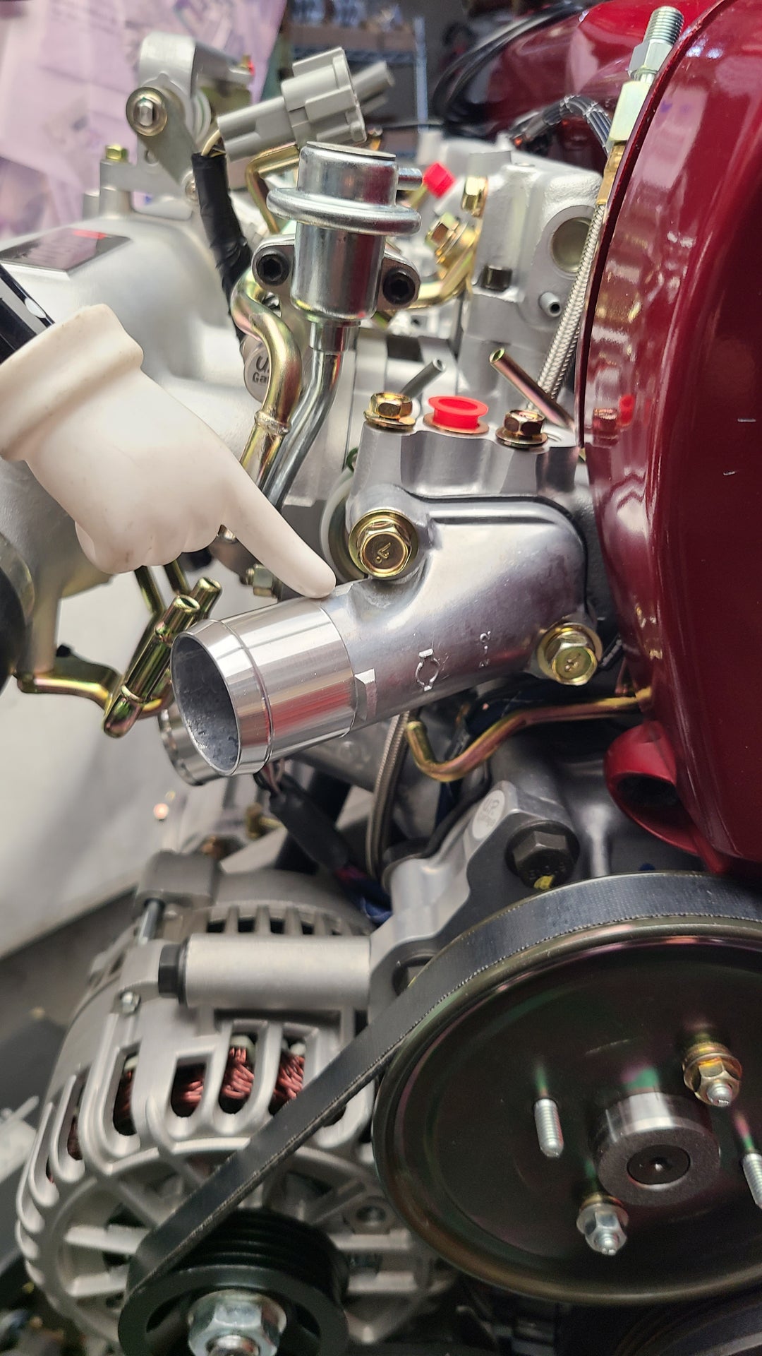 OEM RB26 upper water neck with no coolant tube