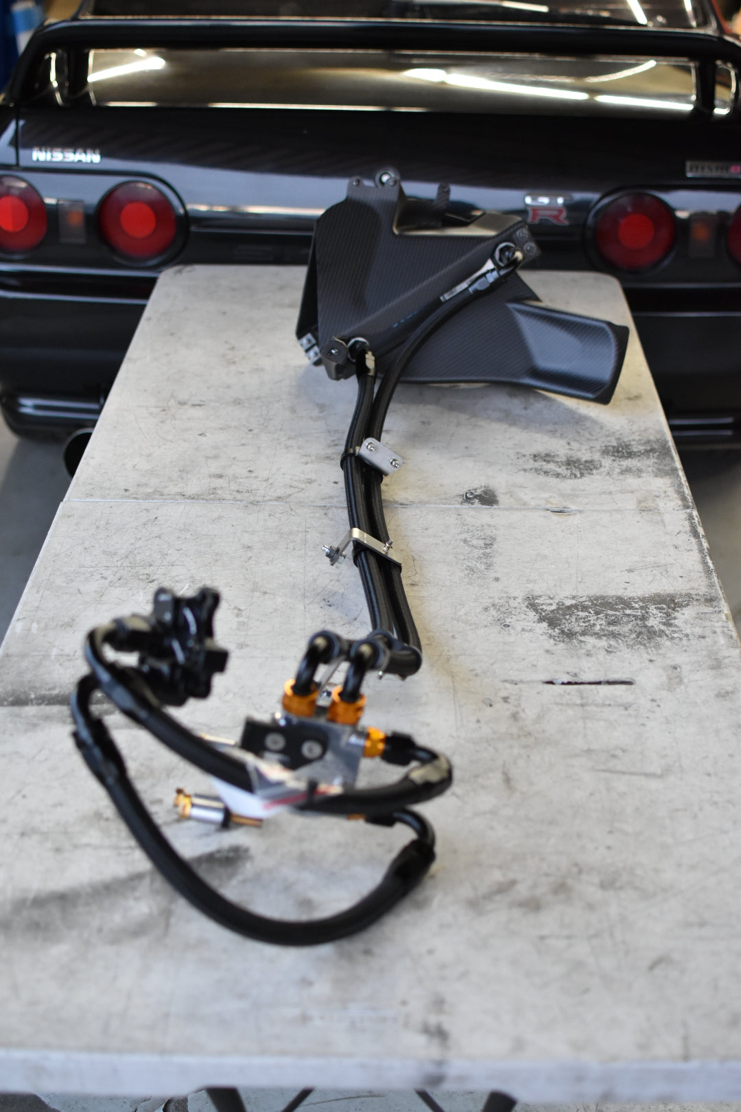 U.P.G R32 GTR oil cooler with carbon ducting -complete-