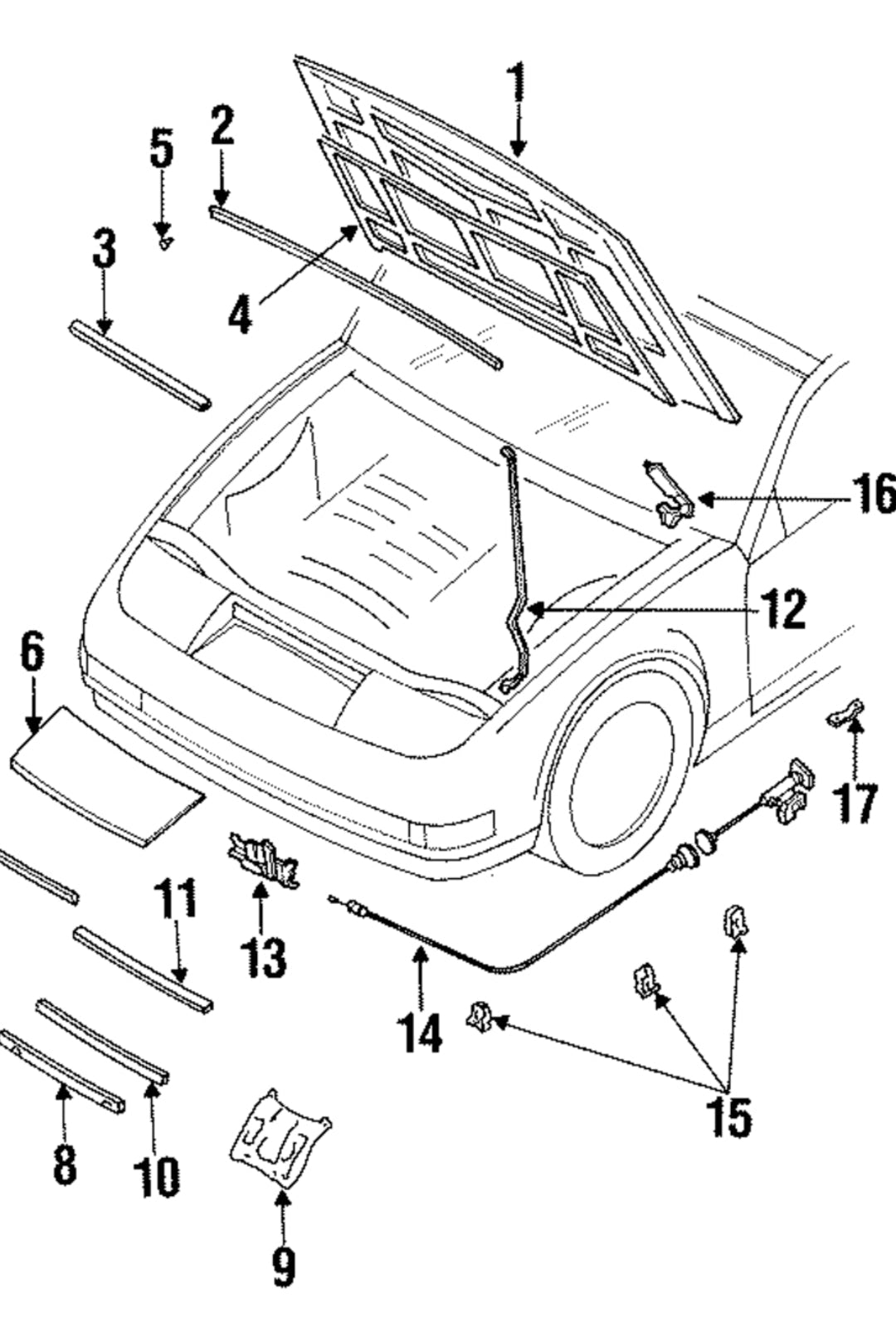 Z32 300ZX OEM hood insulation