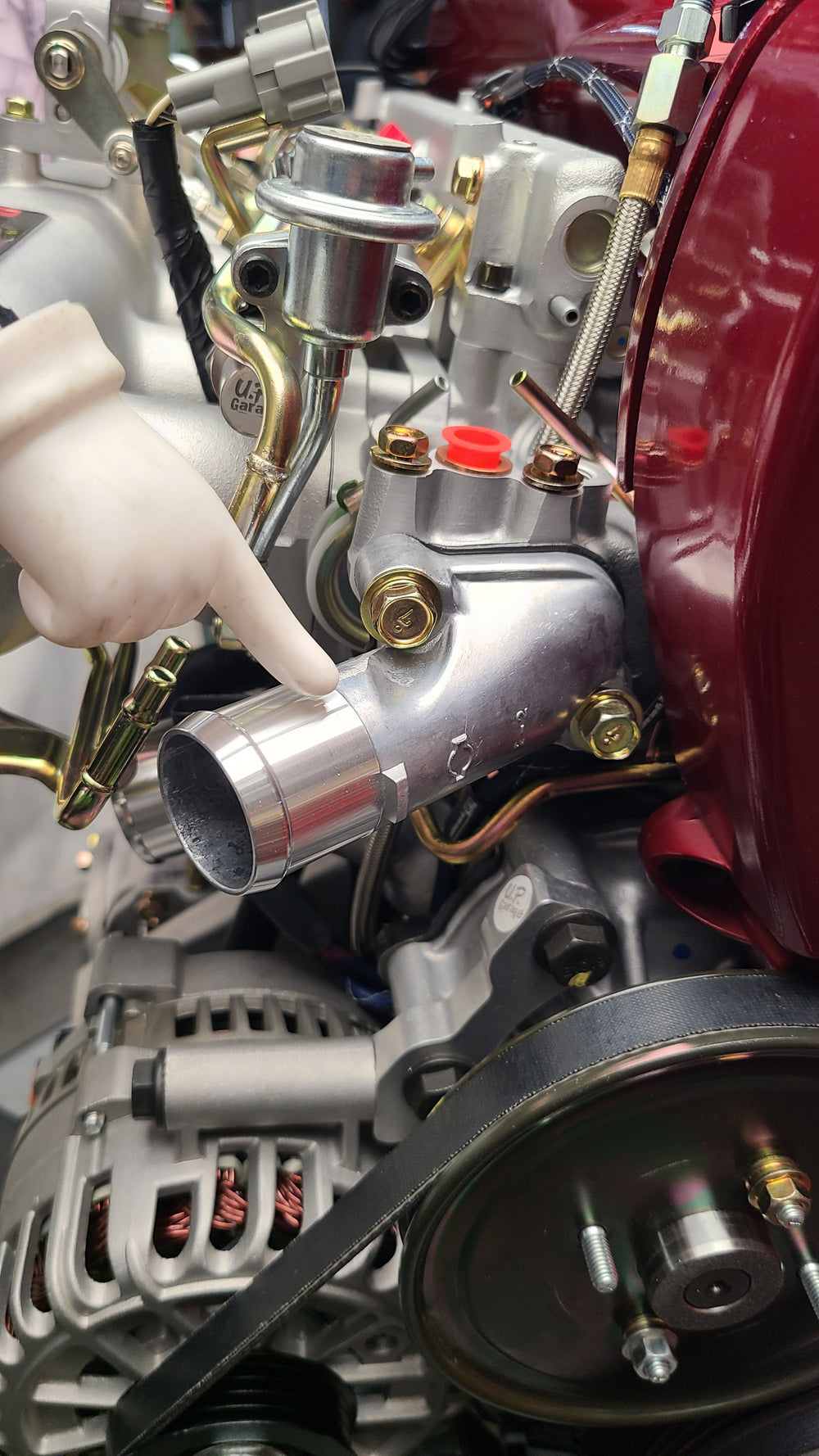 OEM RB26 upper water neck with no coolant tube