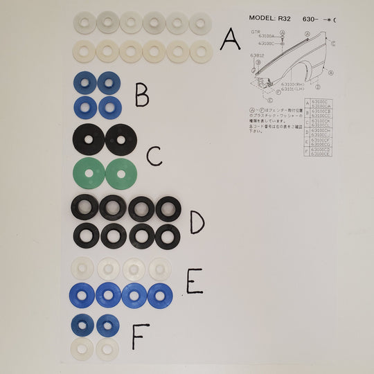 OEM R32 Fender Hardware Pack